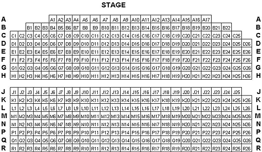 Garrick Playhouse Seating Plan