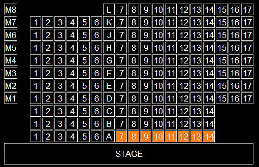 The Academy Theatre Seating Plan