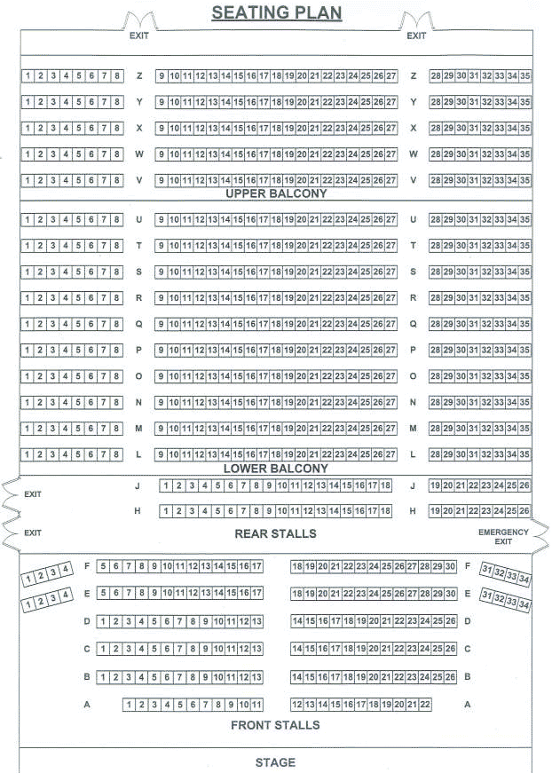 The Civic Hall Seating Plan