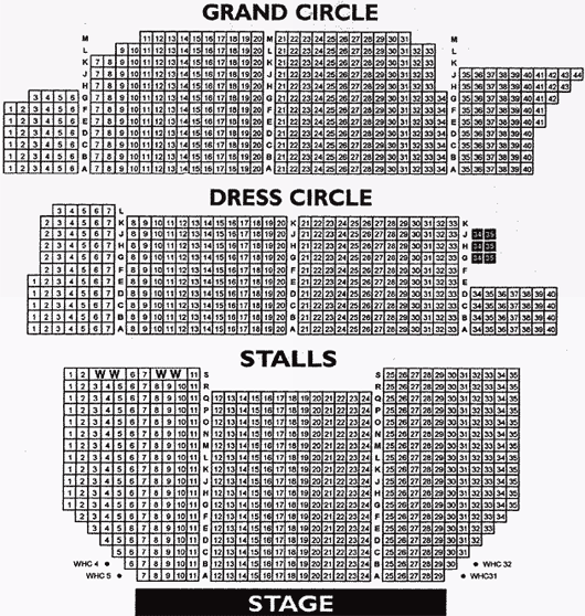 New Alexandra Theatre Seating Plan