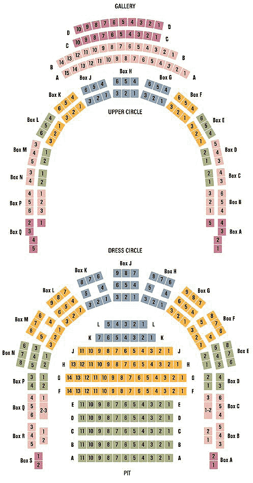 Theatre Royal Seating Plan