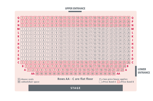 The Camberley Theatre Seating Plan