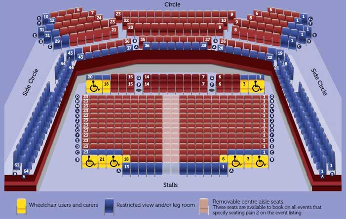 Pomegranate Theatre Seating Plan