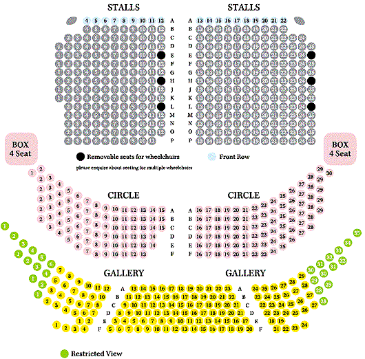 Lyceum Theatre Seating Plan