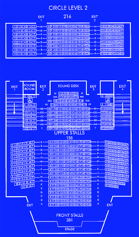 Ashcroft Theatre Seating Plan