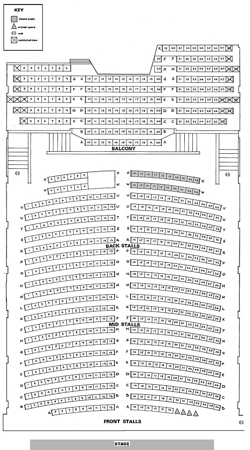 Whitehall Theatre Seating Plan