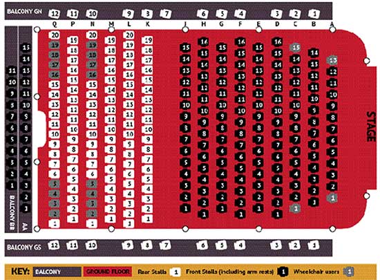 St George's Theatre Seating Plan