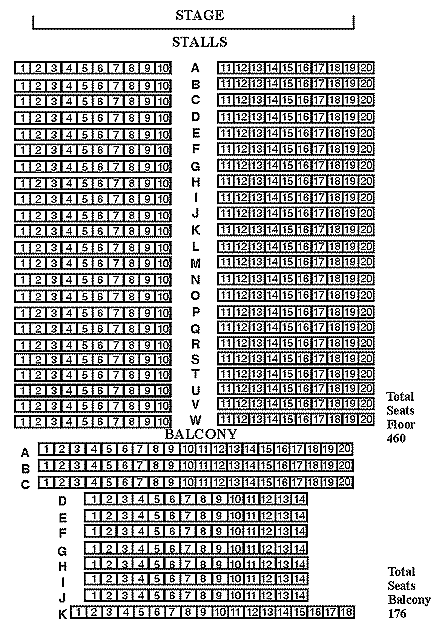 Coronation Hall Seating Plan