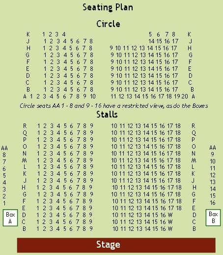 Lancaster Grand Theatre Seating Plan