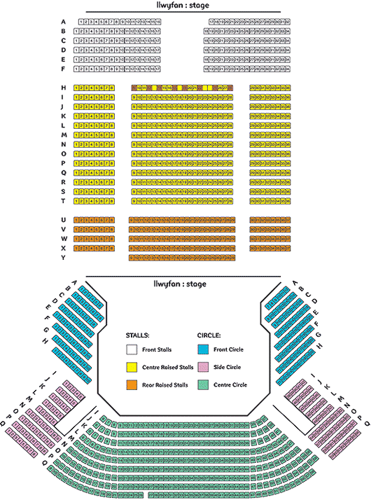 Venue Cymru Seating Plan