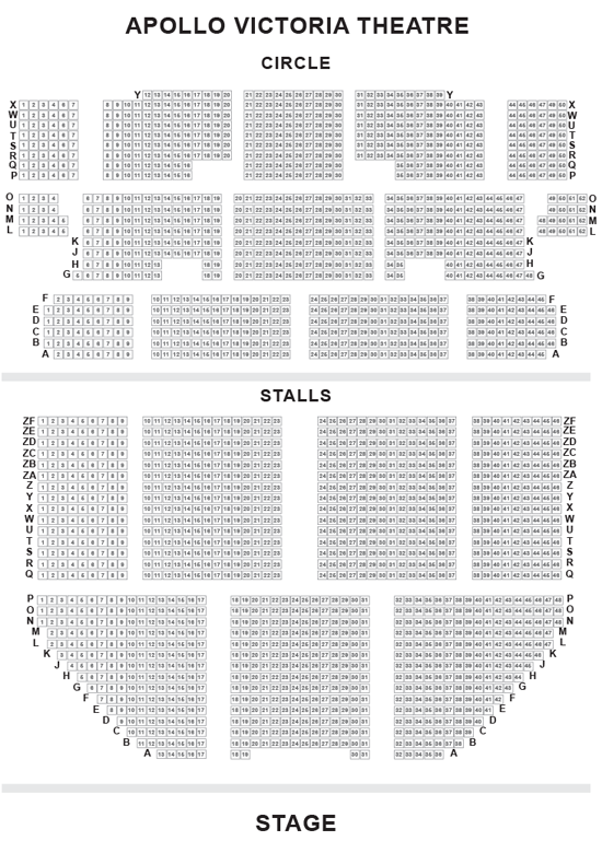 Apollo Victoria Theatre Seating Plan
