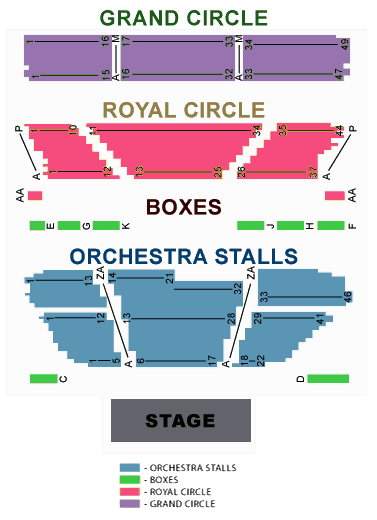 Lyceum Theatre Seating Plan