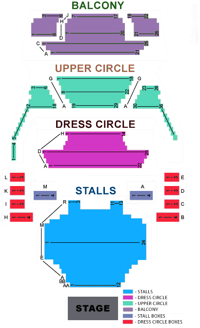 Lyric Theatre Seating Plan