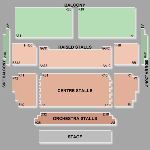 Pert Theatre Seating Plan