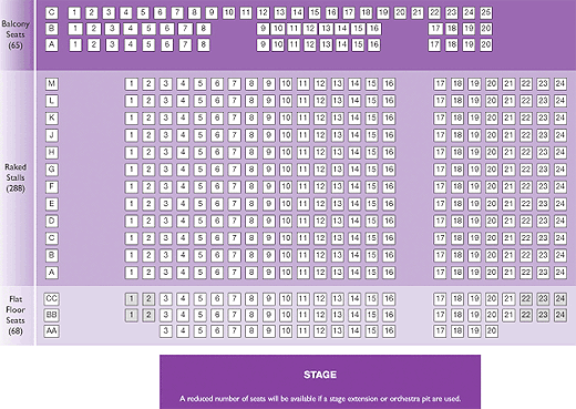 Wyllyotts Theatre Seating Plan