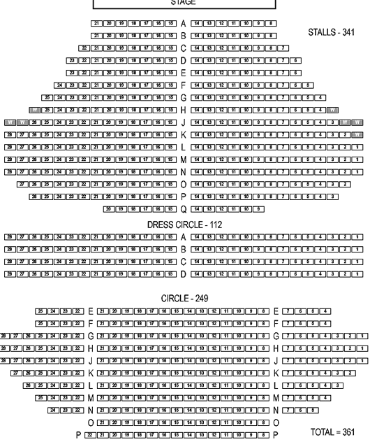 Theatre Royal Seating Plan