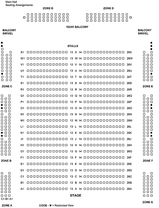 The Albert Halls Seating Plan