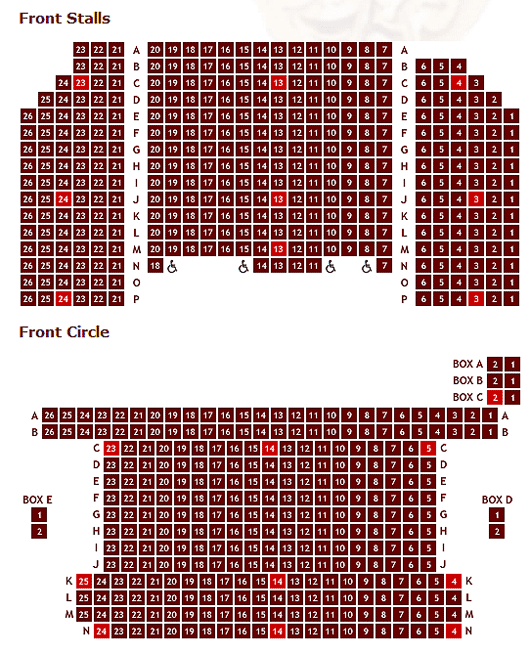 Playhouse Theatre Seating Plan