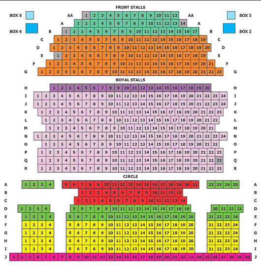 Theatre Royal Seating Plan