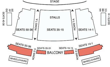 Pavilion Theatre Seating Plan